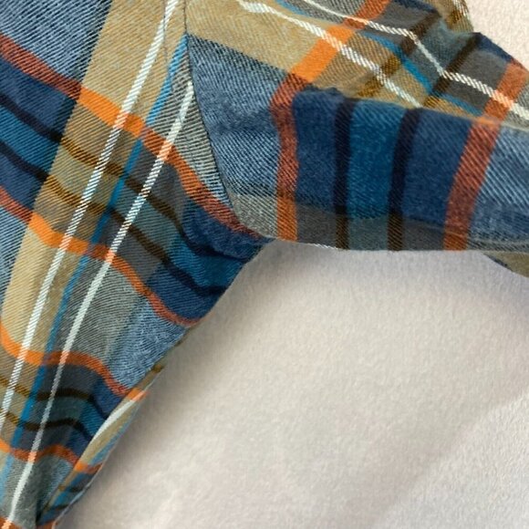 Eddie Bauer Flannel Shirt Jacket Shacket Mens Medium M Classic Fit Hooded Plaid - Picture 11 of 16